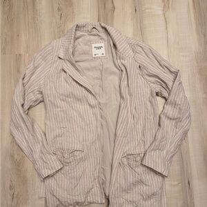 Abercrombie & Fitch Beige Striped Blazer